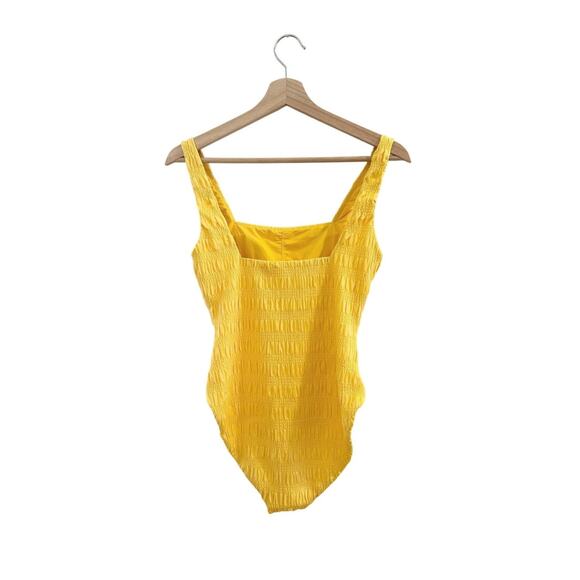 Andie The Miami Smock Detail One-Piece Swimsuit Sunstruck Yellow S - Picture 4 of 5